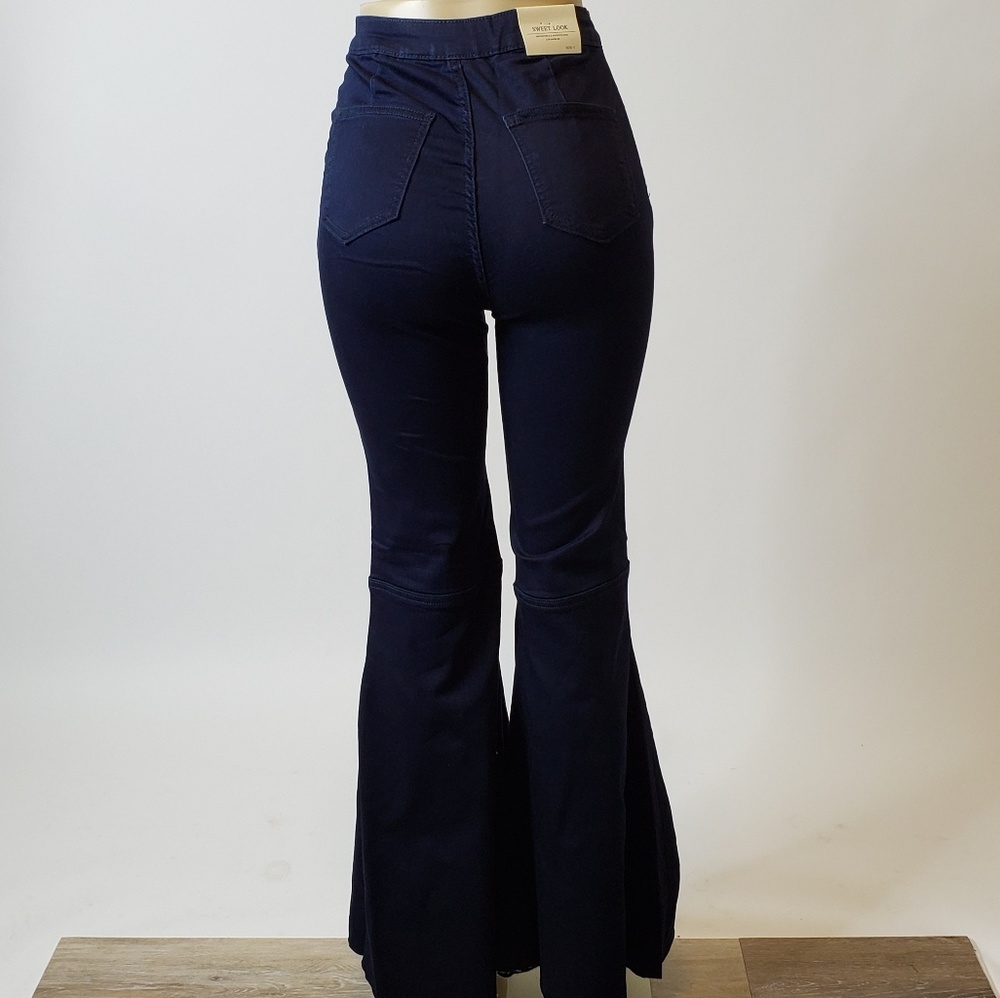 Dark Denim Wash Palazzo - Picture 2 of 8